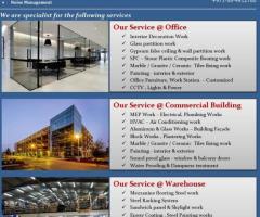 Renovation Work, Civil, MEP, Glass Work & General Maintenance